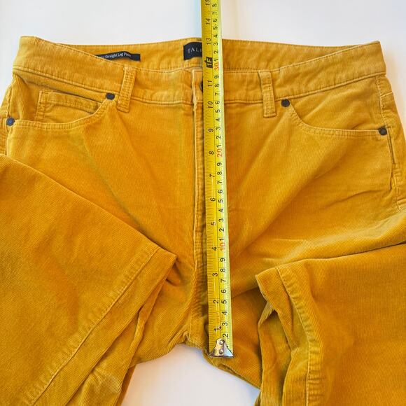 Talbots Mustard Yellow Size 10 Corduroy Straight Leg Pant High Waist Stretch - Picture 10 of 12